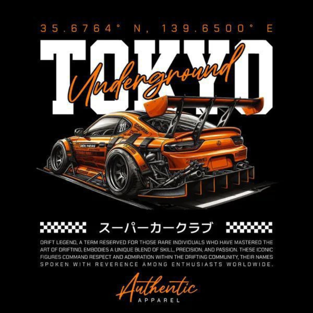 Tokyo Underground Street Racing Graphic T-Shirt