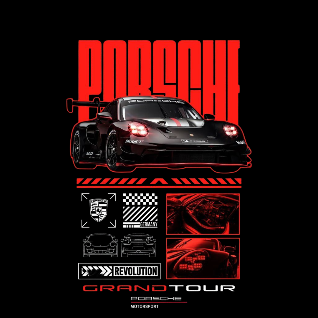 Porsche Grand Tour Motorsport Graphic T-Shirt – Premium Oversized Streetwear